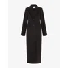 Phase Eight Womens Lydia Long Wool-blend Coat Black In Black