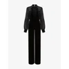 Phase Eight Womens Black Magie Tie-neck Long-sleeve Woven Jumpsuit In Black