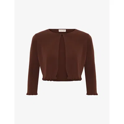 Phase Eight Womens Brown Mimi Knitted Cover-up