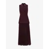 Phase Eight Womens Burgundy Becky Tuxedo Woven Midi Dress In Burgundy