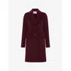 Phase Eight Womens Lydia Single-breasted Wool-blend Coat Burgundy In Burgundy