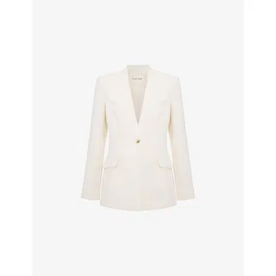 Phase Eight Womens  Single-breasted Stretch-twill Blazer In White