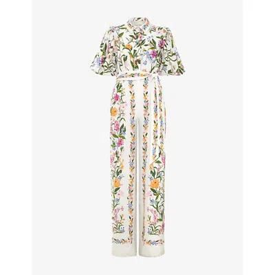 Phase Eight Womens Multi Camilla Floral-print Woven Jumpsuit