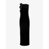 Phase Eight Womens Black Melony Velvet Midi Dress In Black