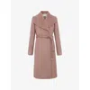 Phase Eight Womens  Nicci Belted Wool-blend Coat In Brown