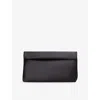 Phase Eight Womens Black Rollover Satin Clutch Bag In Black