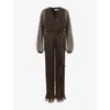 Phase Eight Womens Gold Rachel Wrap-front Woven Jumpsuit In Gold