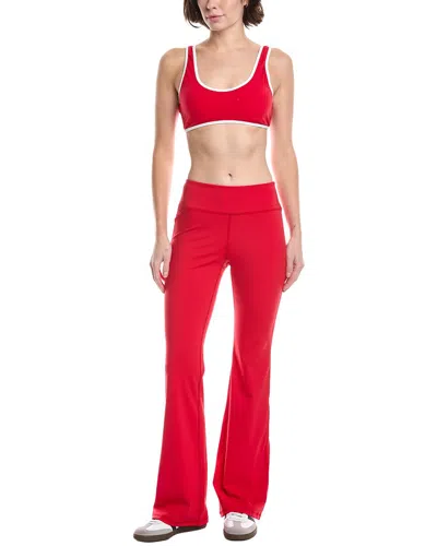 Phat Buddha 2pc Bra & Legging Set In Red