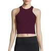 Phat Buddha Women Racerback Bodycon Crop Top In Burgundy In Red