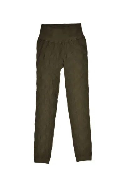 PHAT BUDDHA OLIVE CHEVRON LEGGINGS