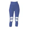 Phat Buddha St Nicholas Ripped Capri Leggings In Blue In Blue