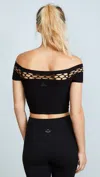 Phat Buddha The El Black Crop Top Xs/s In Black