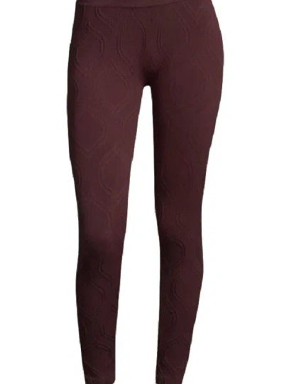 Phat Buddha Women Tribeca High Rise Compression Leggings In Burgundy In Red