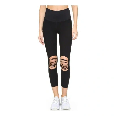 Phat Buddha Women St Nicholas Ave Cut Out Leggings In Caviar In Black