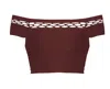 Phat Buddha Women The El Cut Out Crop Top In Burgundy In Red