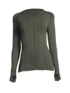 Phat Buddha Yonkers Long Sleeve Tee In Grey In Green