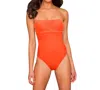 Phax Underwire Bandeau One Piece Swimsuit In Orange In Orange
