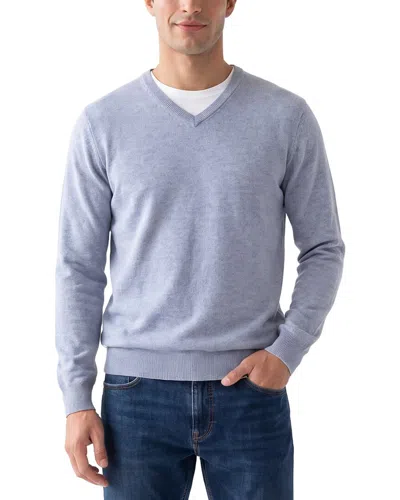 Phenix 100% Cashmere V-neck Sweater In Blue