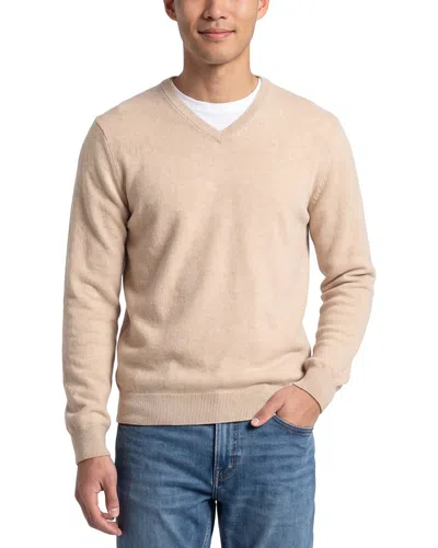 Phenix 100% Cashmere V-neck Sweater In Brown