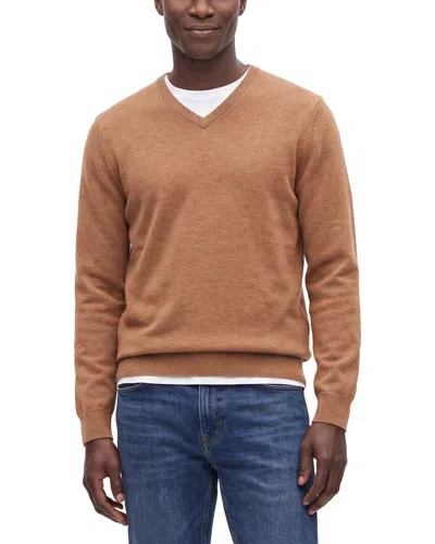Phenix 100% Cashmere V-neck Sweater In Brown