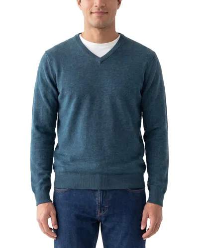 Phenix 100% Cashmere V-neck Sweater In Green