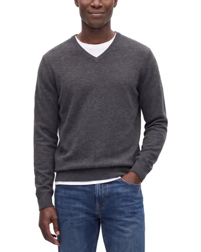 Phenix 100% Cashmere V-neck Sweater In Grey