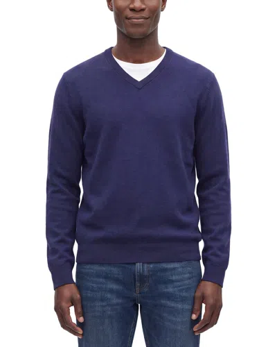 Phenix 100% Cashmere V-neck Sweater In Navy