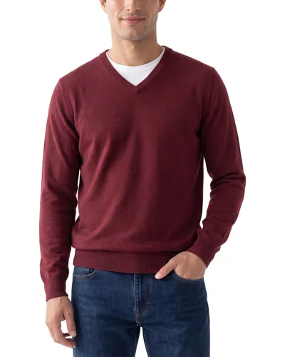 Phenix 100% Cashmere V-neck Sweater In Red