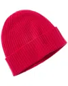 Phenix 2x2 Ribbed Cuffed Cashmere Beanie In Pink