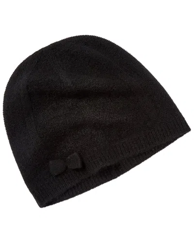 Phenix Bow Cashmere Beanie In Black
