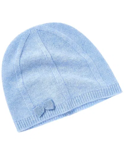 Phenix Bow Cashmere Beanie In Blue