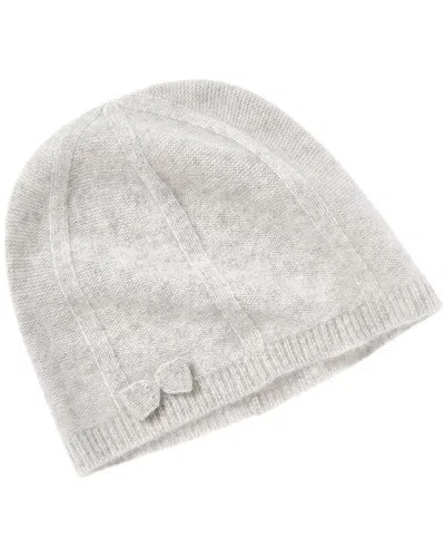 Phenix Bow Cashmere Beanie In Gray