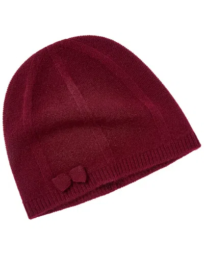 Phenix Bow Cashmere Beanie In Red