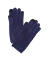 Phenix Bow Touch Tech Cashmere Gloves In Blue