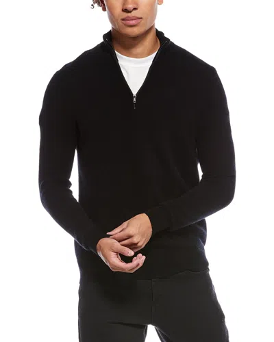 Phenix Cashmere 1/4-zip Mock Sweater In Black
