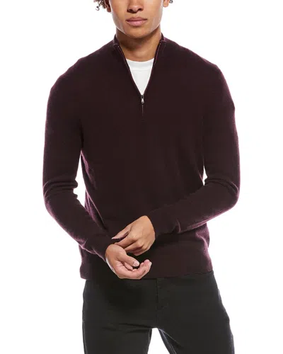 Phenix Cashmere 1/4-zip Mock Sweater In Purple