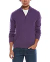 Phenix Cashmere 1/4-zip Mock Sweater In Purple