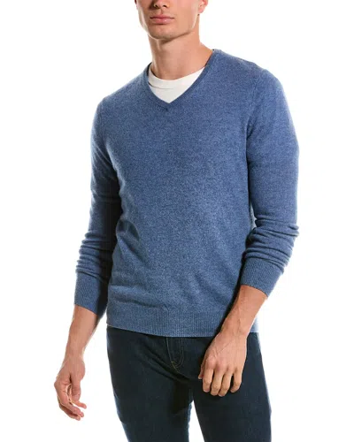 Phenix Cashmere V-neck Sweater In Blue