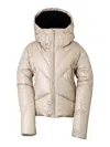 Phenix Irregular Nude Polyester Ski Jacket In Neutral
