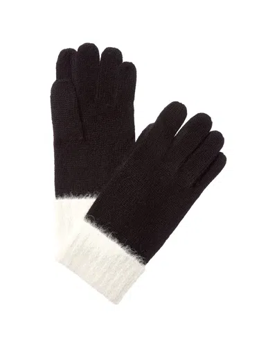 Phenix Colorblock Touch Tech Cashmere Gloves In Black