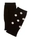 Phenix Dot Jacquard Cashmere Handwarmers In Black