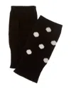 Phenix Dot Jacquard Cashmere Handwarmers In Black