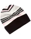Phenix Fuzzy Stripe Cashmere Beanie In Multi