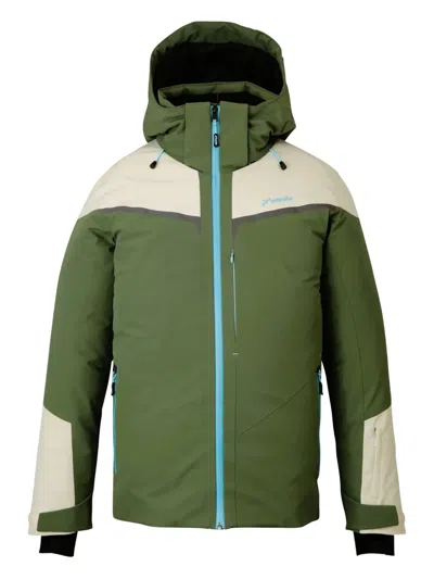 Phenix Kapuzen-skijacke In Colour-block-optik In Green