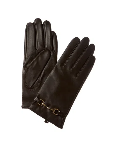 PHENIX HORSEBIT CASHMERE-LINED LEATHER GLOVES