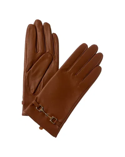 PHENIX PHENIX HORSEBIT CASHMERE-LINED LEATHER GLOVES