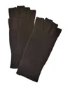 Phenix Jersey Knit Cashmere Fingerless Gloves In Black