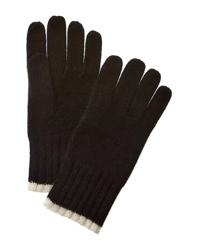 Phenix Jersey Tipped Cashmere Tech Gloves In Brown