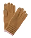 Phenix Jersey Tipped Cashmere Tech Gloves In Brown
