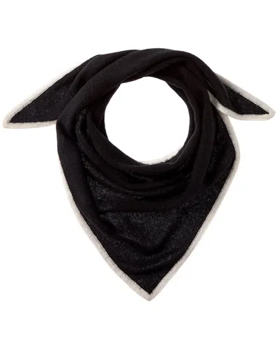 Phenix Knit Triangle Cashmere Scarf In Black